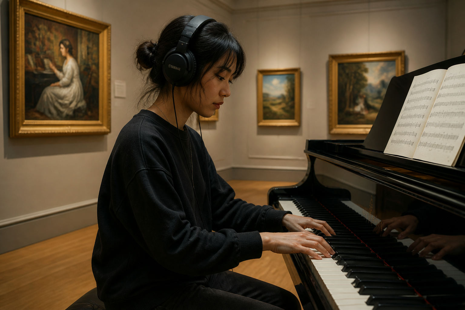 LAGRIMA digital piano in a home practice space 3